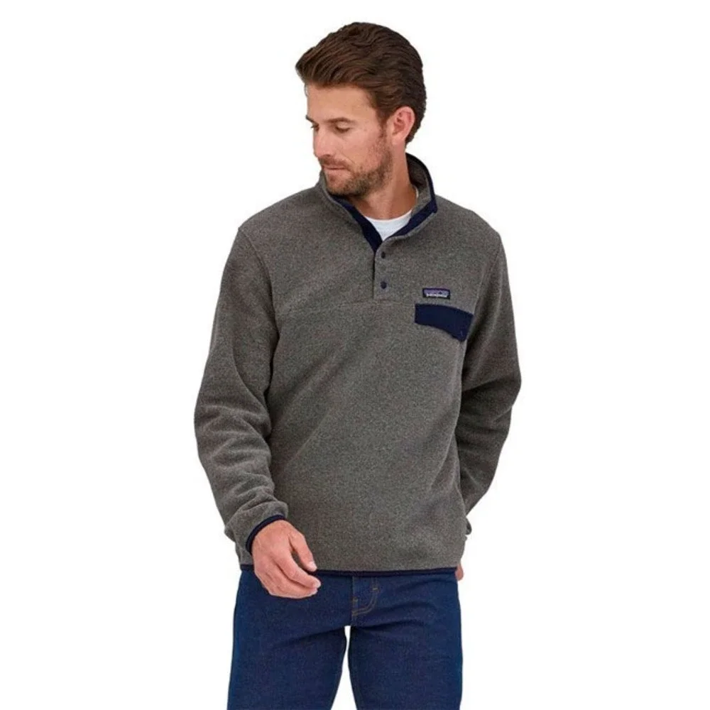 Patagonia Synchilla Snap-T Fleece Pullover Mens Large Forge Grey 25450